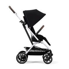 Cybex Easy S Twist+ 2 Коляска прогулочная, рама Silver, Moon Black с бампером