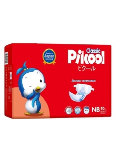 Подгузники детские Pikool Classic, размер NB, 0-5 кг, 90 шт.