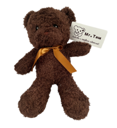 Мягкая игрушка Медведь коричневый, 30см, в пакете No Brand