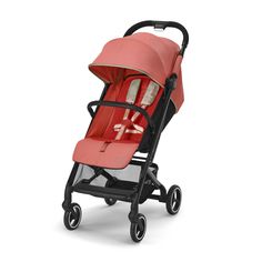 Коляска прогулочная Cybex Beezy Hibiscus Red с бампером и дождевиком