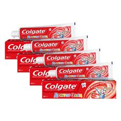 Комплект Colgate зубная паста Детская Доктор Заяц Клубника 50 мл. х 4 шт.