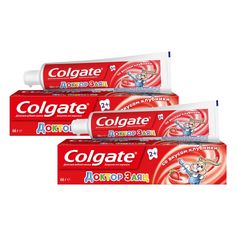 Комплект Colgate зубная паста Детская Доктор Заяц Клубника 50 мл. х 2 шт.