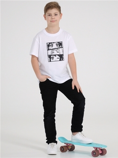 Футболка детская Апрель 1ПДФК4221001, белый Три героя, 128