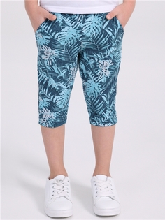 Бриджи детские Апрель 1ПБР3221006н, монстера на джинсе, 104