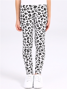 Леггинсы детские Апрель 1ДРЛ3848001н, черный леопард на белом, 116