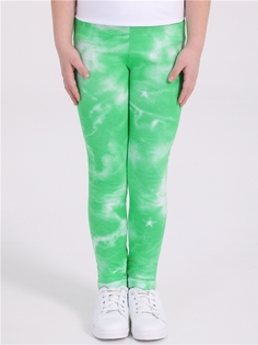 Леггинсы детские Апрель 1ДРЛ3848001н, тай-дай на салатовом, 110