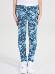 Леггинсы детские Апрель 1ДРЛ1982804н, монстера на джинсе, 116