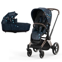 Коляска 2в1 Cybex Priam IV Jewels of Nature шасси Rosegold