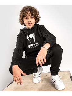 Толстовка детская Venum Classic Black kids, Black, 146