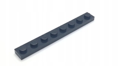 Деталь LEGO 346026 Плитка 1X8 черный 50 шт