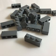 Деталь LEGO 4211104 Кирпичик 1X3 темно-серый 50 шт