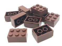 Деталь LEGO 4216668 Кирпичик 2X3 коричневый 50 шт