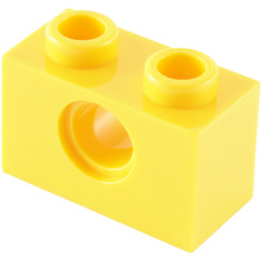 Деталь LEGO 370024 TECHNIC Кирпичик 1X2, R4 9 желтый 50 шт