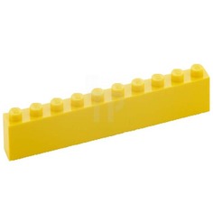 Деталь LEGO 4200026 Кирпичик 1X10 желтый 50 шт.