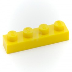 Деталь LEGO 371024 Плитка 1X4 желтая 50 шт
