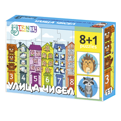 Пазл обучающий счету Trinity Toys Улица чисел 8 в 1, T826, 32 дет
