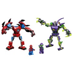 Конструктор LEGO ЛЕГО Super Heroes 76219 Битва роботов Человека-паука и Зелёного Гоблина