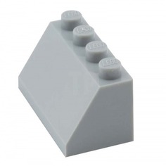 Деталь LEGO 4211409 Кровельный кирпичик 2X445° серый 50 шт.