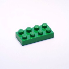 Деталь LEGO Пластина 2 x 4, зеленый 3020 302028 50 шт.