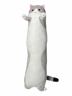 Мягкая игрушка кот батон 90 см серый длинная большая плюшевая Игрушкофф