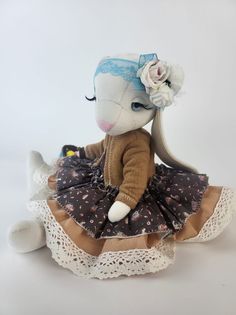 Мягкая игрушка Carolon Зайка, коричневый, 30см