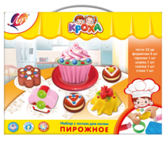 Набор для лепки Луч Кроха Пирожное паста (тесто) для лепки 12 цветов х 30гр.