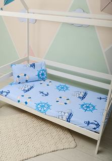 Комплект постельного белья для новорожденного Сонный гномик для новорожденного Якоря