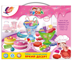 Набор для лепки Луч Кроха Яркий десерт паста (тесто) для лепки 12 цветов х 30гр
