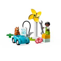 Конструктор LEGO ЛЕГО Duplo 10985 Ветряная турбина и электромобиль