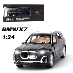 Машинка CHE ZHI BMW X7 коллекционная инерционная игрушка 1:24, CZ115Blk
