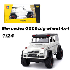 Машинка CHE ZHI Mercedes G500 big wheel 4x4 1:24 коллекционная, белый, CZ117w