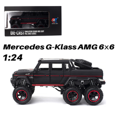 Машинка CHE ZHI Mercedes G-Klass AMG 6х6 1:22 коллекционная черный, CZ122Blk