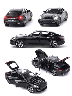 Машинка игрушка коллекционная железная Porsche Panamera 1:32.CHE ZHI CARS.черный