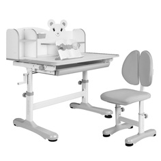 Комплект Anatomica Umka XL парта стул надстройка выдвижной ящик серый