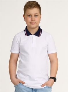 Поло детское Апрель 1ПДК2291090, белый+темно-синий77+белый+красный, 152