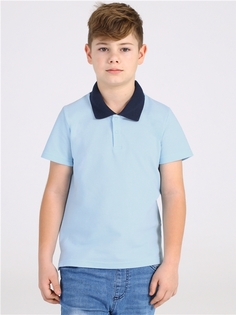 Поло детское Апрель 1ПДПК4143090, светло-голубой109+темно-синий77, 134