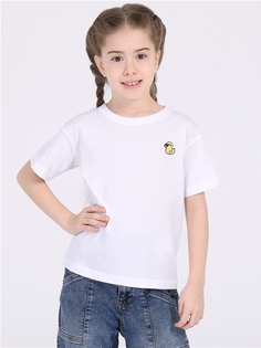 Футболка детская Апрель 1ДДФК4322001, белый Утенок вышивка, 122