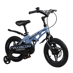 Детский Двухколесный Велосипед MAXISCOO Cosmic Deluxe 14 Голубой, Литые Диски 2023