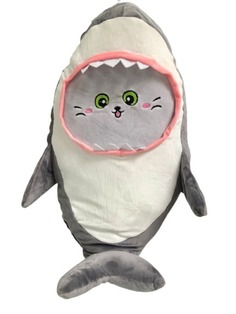 Мягкая игрушка Plush Story Кот Акула Kitty shark 60 см серая серый