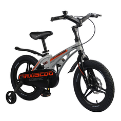 Детский Двухколесный Велосипед MAXISCOO Cosmic Deluxe 16 Серый, Литые Диски 2023