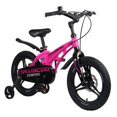 Детский Двухколесный Велосипед MAXISCOO Cosmic Deluxe 16 Розовый, Литые Диски 2023
