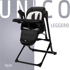 Стульчик для кормления с электронной функцией качения Nuovita Unico Leggero Neroчерный