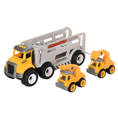 Игровой набор Pituso машинки Стройка 3 эл-та, инерция,свет, муз