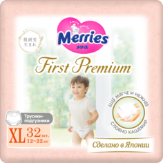 Подгузники-трусики Merries First Premium XL 12-22 кг 32шт