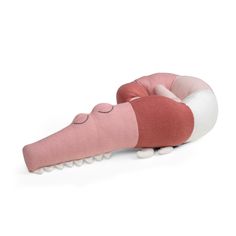 Подушка-игрушка Sebra Крокодил, розовый, мини