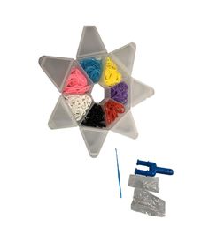 Набор цветных резиночек для плетения, 500 шт. СЕМИУГОЛЬНИК Tukzar