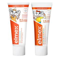 Набор детских зубных паст Elmex Childrens от 0-2 лет Childrens для детей 2-6 л Colgate