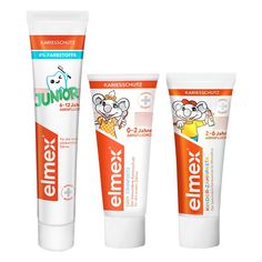 Набор Зубных паст Elmex Childrens 0-2 лет Childrens для 2-6 лет Junior для 6-12