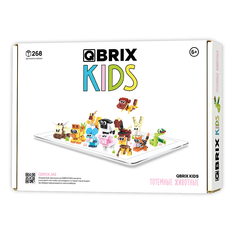 Конструктор QBRIX KIDS Тотемные животные коллекционный набор 12 в 1