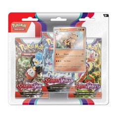 Дополнение для игры Pokemon ККИ: Блистер Scarlet & Viole 3 бустера, карта Arcanine Nintendo